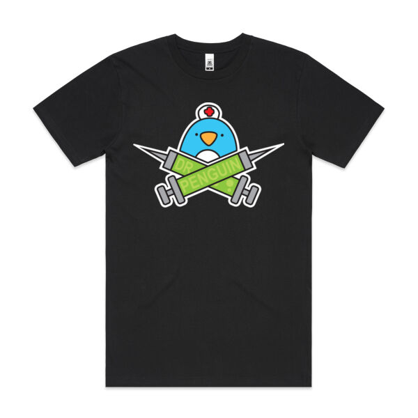 Dr Penguin - Black - AS Colour Mens Block T shirt Thumbnail