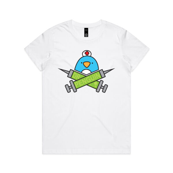 Dr Penguin - White - AS Colour Womens Maple Tee Thumbnail
